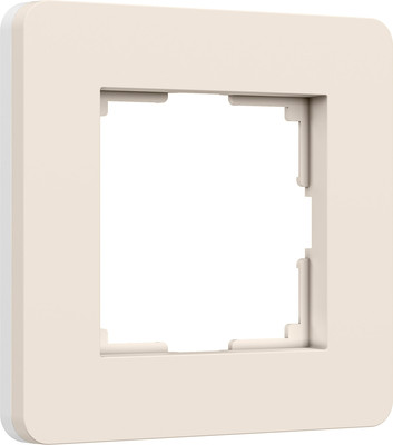 Рамка для выключателей и розеток Werkel Split W0013066 (айвори/белый, Soft-Touch)