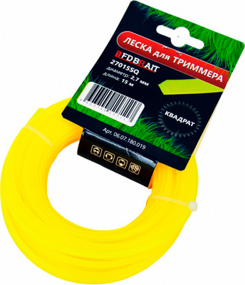Леска для триммера Brait BR 2.7x15 / 27015 SQ