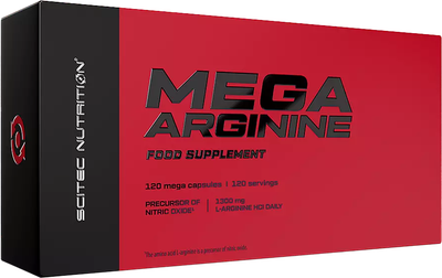 L-аргинин Scitec Nutrition Mega Arginine (120 капсул)