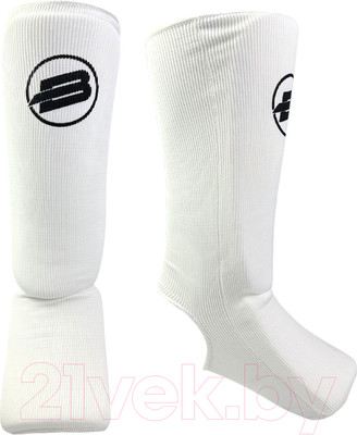 Защита голень-стопа для единоборств BoyBo BF244N (XL, белый)