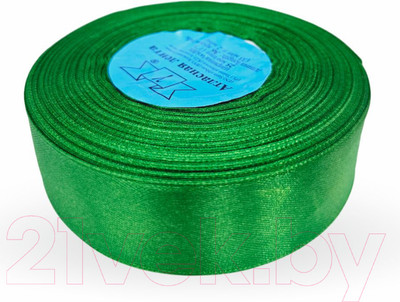 Лента декоративная Фирма Гамма 25мм (1") 33м №090 (ярко-зеленый)