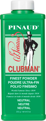 Тальк после бритья Clubman Finest Powder Neutral до и после бритья (255г)