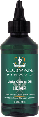 Масло для волос Clubman Castor Oil & Hemp Light Натуральное для роста волос (118мл)