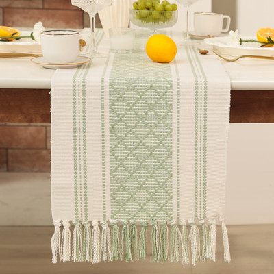 Дорожка на стол Этель Сканди 38x150 / 10429146 (зеленый)