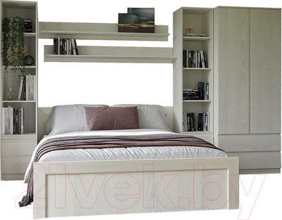 Комплект мебели для спальни Евва Турин №2 (ясень снежный)