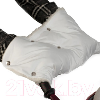 Муфта для коляски Карапуз Белый Люкс / 1998