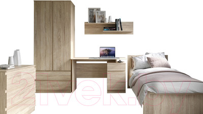 Комплект мебели для спальни Евва Турин №3 (дуб сонома)