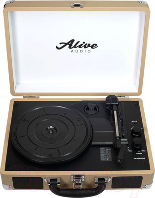 Проигрыватель виниловых пластинок Alive Audio Glam Latte c Bluetooth / GLM-01-LA