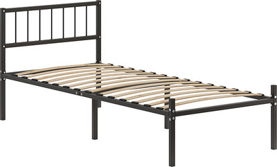 Односпальная кровать Домаклево Металика В3 80x200 (черный)