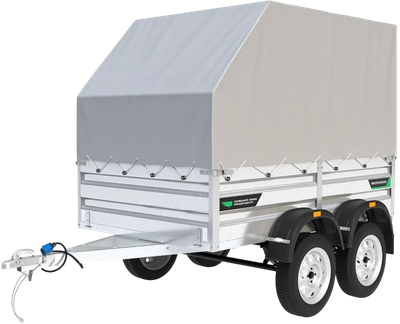 Прицеп для автомобиля ТитаН 2515 (2ос, 50см борт, тент 1200 аэро)