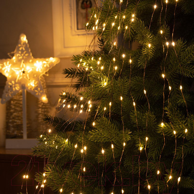 Светодиодная гирлянда Luazon Конский хвост 5206139 (2м, теплый белый)