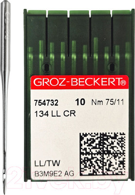 Набор игл для промышленной швейной машины Groz-Beckert 134 LL 75 GB-10