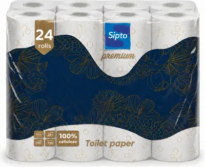 Туалетная бумага Sipto Premium 3-х слойная (24рул, белый)
