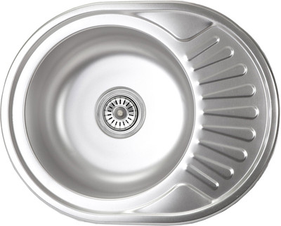 Мойка кухонная AKS Овальная 57x45 (декорированный хром)