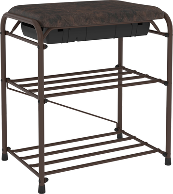 Полка для обуви ЗМИ Альфа 13 С сиденьем С ящиком / ПДОА13СЯ (коричневый)