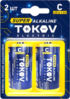 Комплект батареек Tokov Electric С/LR14 TKE-ALS-LR14/B2 (2шт)