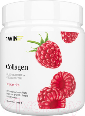 Коллаген 1WIN С хондроитином и глюкозаминами (180г, малина)
