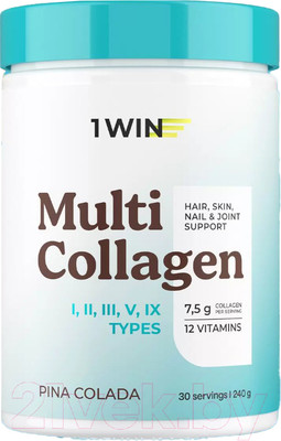 Коллаген 1WIN Multi (30 порций, 240г, пина колада)