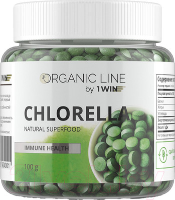 Пищевая добавка 1WIN Хлорелла в таблетках (100г)