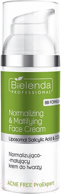 Крем для лица Bielenda Professional Acne Free ProExpert нормализующий и матирующий (50мл)