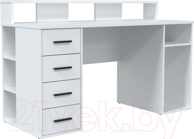 Компьютерный стол Интерлиния Skill-08 (белый платинум/белый платинум)