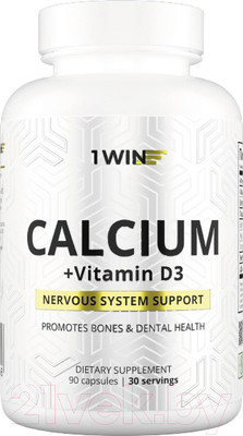 Витаминно-минеральный комплекс 1WIN Кальций и витамин D (90 капсул)