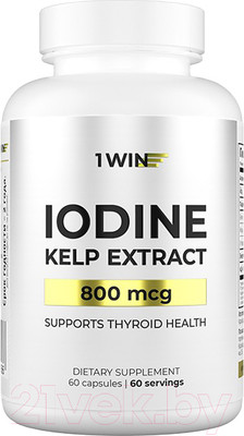 Минерал 1WIN Йод Келп (800мкг, 60 капсул)