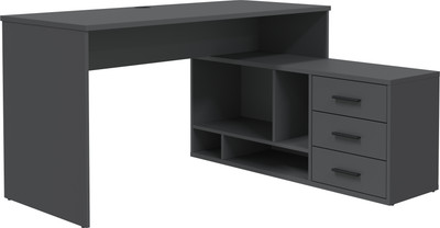 Компьютерный стол Интерлиния Skill-05 (П) (антрацит/антрацит)
