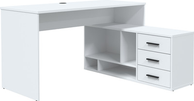 Компьютерный стол Интерлиния Skill-05 (П) (белый платинум/белый платинум)