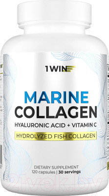 Коллаген 1WIN Морской с гиалуроновой кислотой и витамином С (120 капсул)