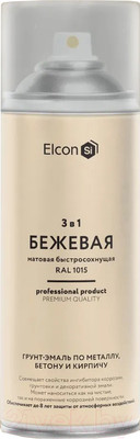 Грунт-эмаль Elcon По ржавчине 3в1 (520мл, матовый бежевый)