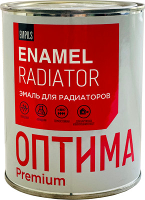 Эмаль Оптима Алкидная для радиаторов отопления (900г, белый глянцевый)