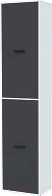 Шкаф-пенал Интерлиния Skill-21 (2) (белый платинум/антрацит)