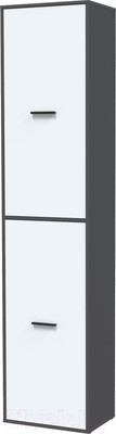 Шкаф-пенал Интерлиния Skill-21 (2) (антрацит/белый платинум)