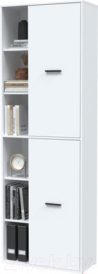 Шкаф Интерлиния Skill-22 (2) (белый платинум/белый платинум)