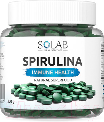 Пищевая добавка SOLAB Спирулина в таблетках (100гр)