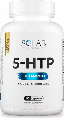 Аминокислота 5-HTP SOLAB Для улучшение настроения (60 капсул)