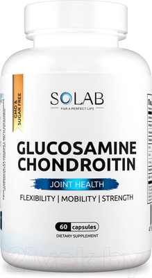 Комплексная пищевая добавка SOLAB Хондроитин+глюкозамин (60 капсул)