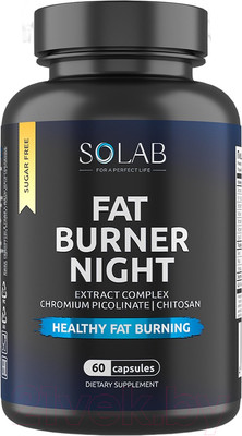 Жиросжигатель SOLAB Fat Burner Night (60 капсул)