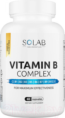 Мультивитаминный комплекс SOLAB Витамины группы В (60 капсул)