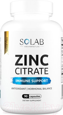 Минерал SOLAB Цинк цитрат (90 капсул)