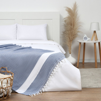 Плед Этель East 100x180 / 10398566 (синий)