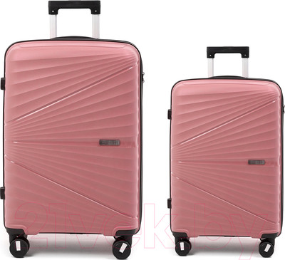 Набор чемоданов Pride PP9702-2 (2шт, темно-розовый)