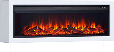 Каминокомплект Смолком Palermo F V60 Vision 60 LOG LED (бьянко белый)