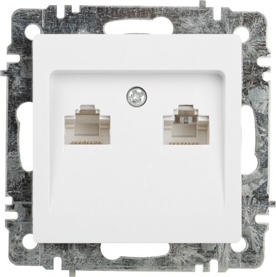 Розетка INTRO Accent 6-304-01 / Б0063646 (белый)