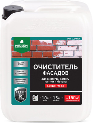 Очиститель Prosept Salt Cleaner для фасадов концентрат 1:2 (5л)