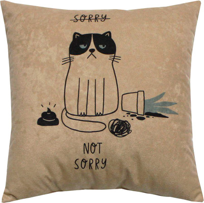 Подушка декоративная MATEX Meow. Not Sorry / 58-557 (бежевый/хром)
