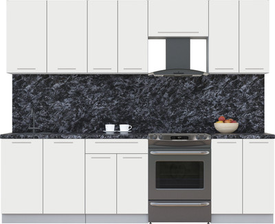 Кухонный гарнитур Interline Мила Пластик 2.6 А (зефирный/зефирный/кастилло темный)