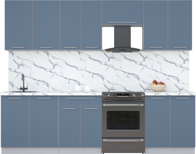 Кухонный гарнитур Interline Мила Пластик 2.7 А (арктический/арктический/белый гранит)