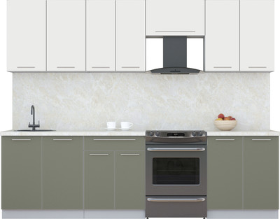 Кухонный гарнитур Interline Мила Пластик 2.7 А (зефирный/кварцевый/опал светлый)